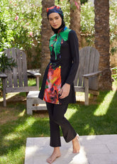 Yeşil Fit Tek Üst Tesettür Mayo